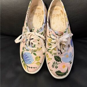 Keds x Rifle Paper Co Women's Sneakers Floral Lace-Up, Size 6